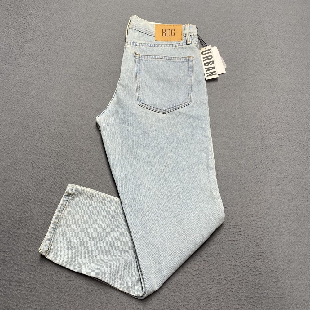 BDG Dad Slim Tapered Fit Jeans Mens 31x32 Blue Light Wash Denim Pants Casual